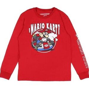 Nintendo Mario Kart Kids Red Long Sleeve Shirt
